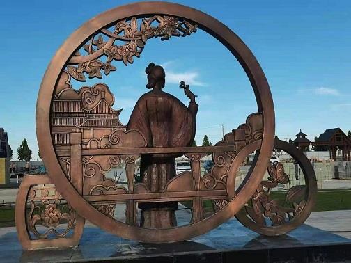 曲陽縣德天園林雕塑-鑄銅人物雕塑-案列